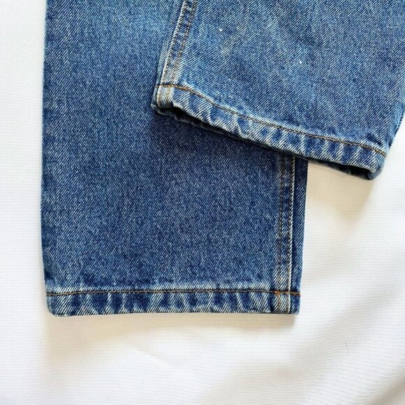 AMI PARIS WOMEN'S BLUE STONEWASH STRAIGHT LEG JEANS - 28 - Picture 9 of 10